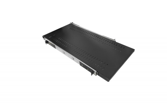 BANDEJA DESLIZANTE 1U 19" 900MM VENTILADA PRETO