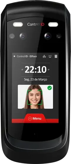 Leitor de reconhecimento facial iDFace da Control iD